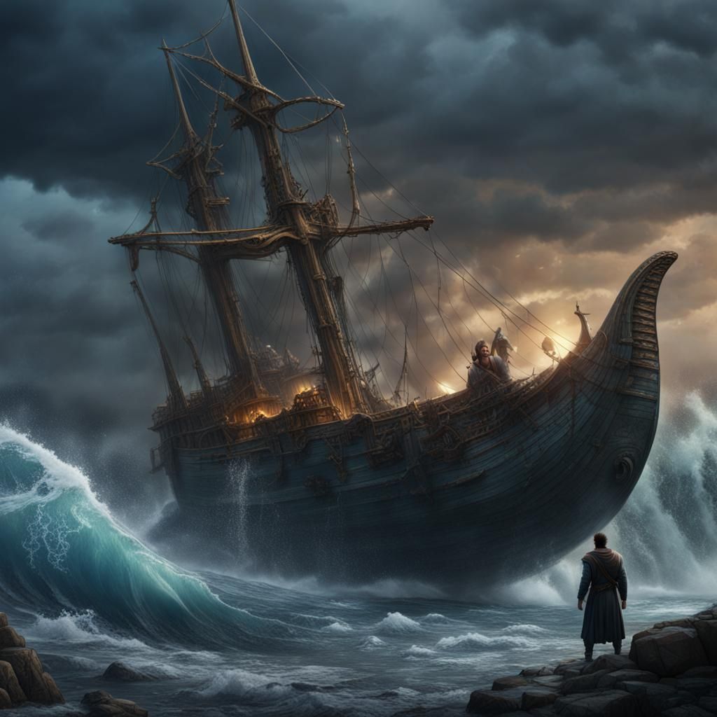 Jonah and the Whale: Detailed Matte Painting