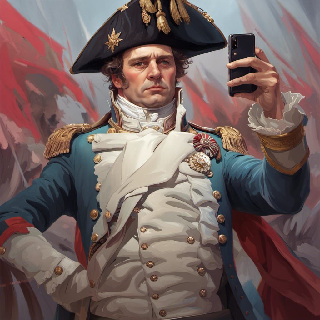 Napoleon's Selfie: Hyperdetailed Art Nouveau Portrait