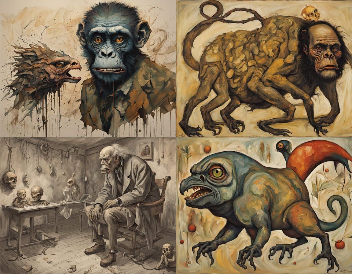 Cyberpunk Vivisection Horror as Oil Painting