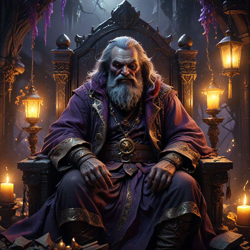 Surreal Dark Fantasy Portrait of a Sinister Santa Claus