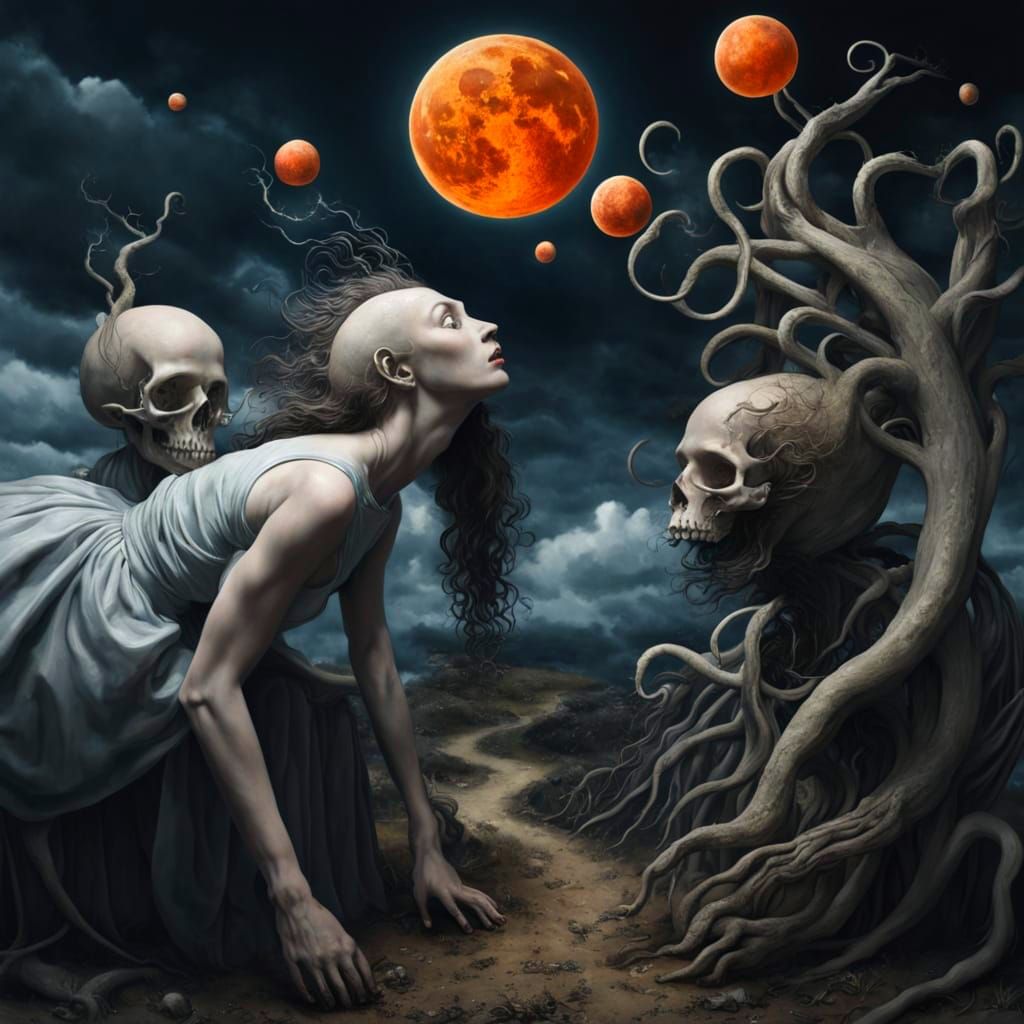 Surreal Dark Illusions in Eerie Twist