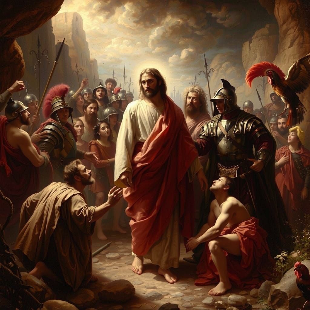 Jesus in the Garden of Gethsemane, a Dark Baroque Masterpiec...