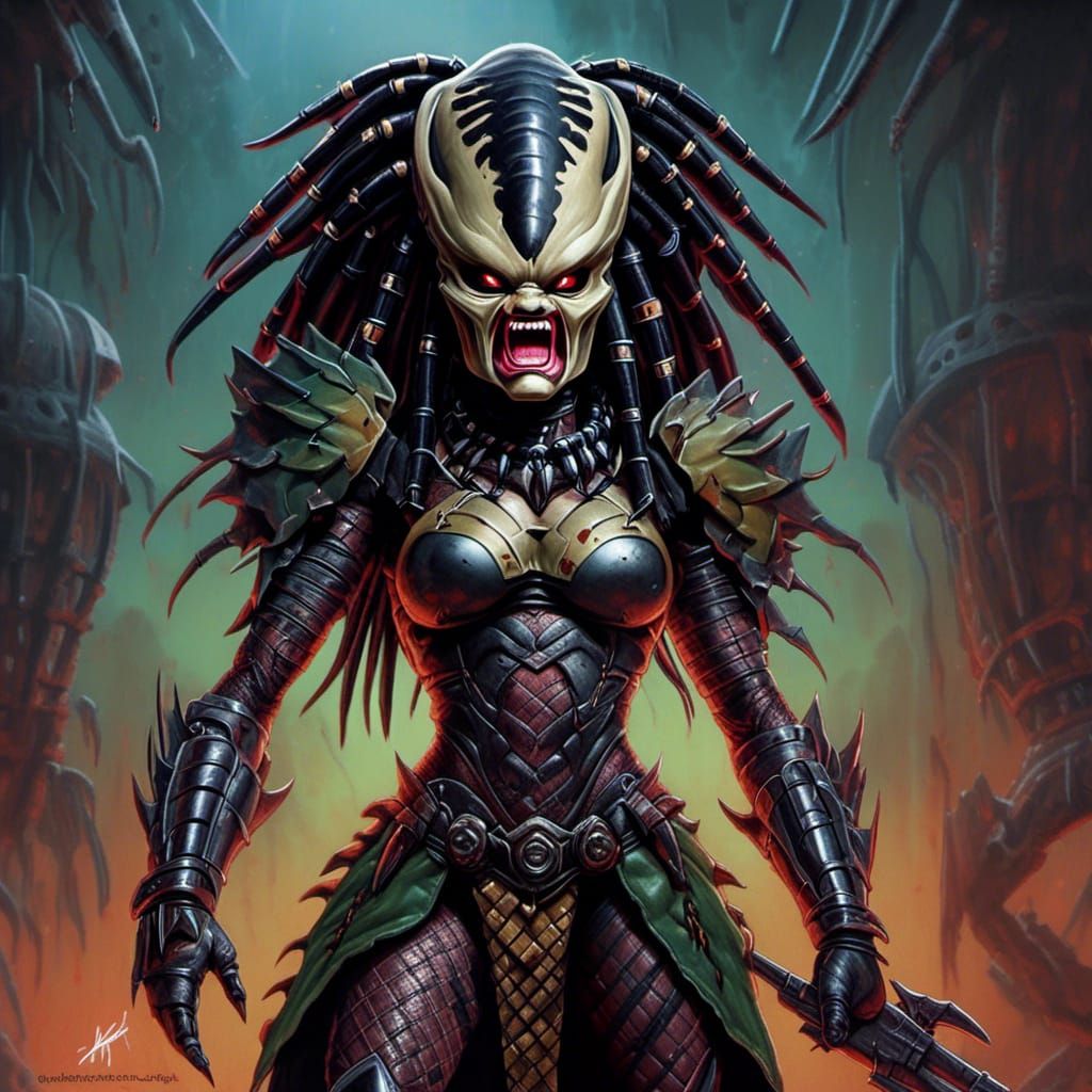 Sinister Woman in Comic Book Style