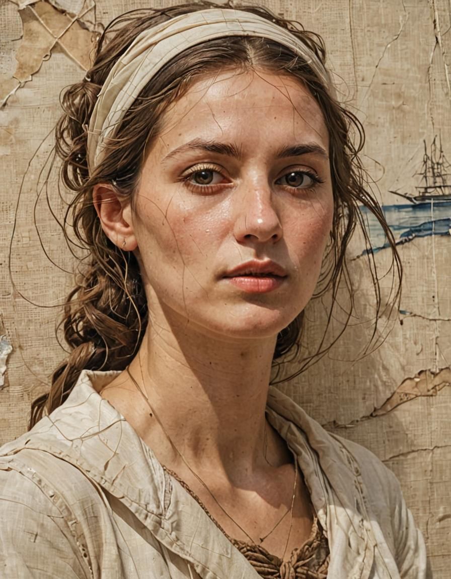 Surreal Sailor's Portrait in Utraean Style with Flux Contemp...