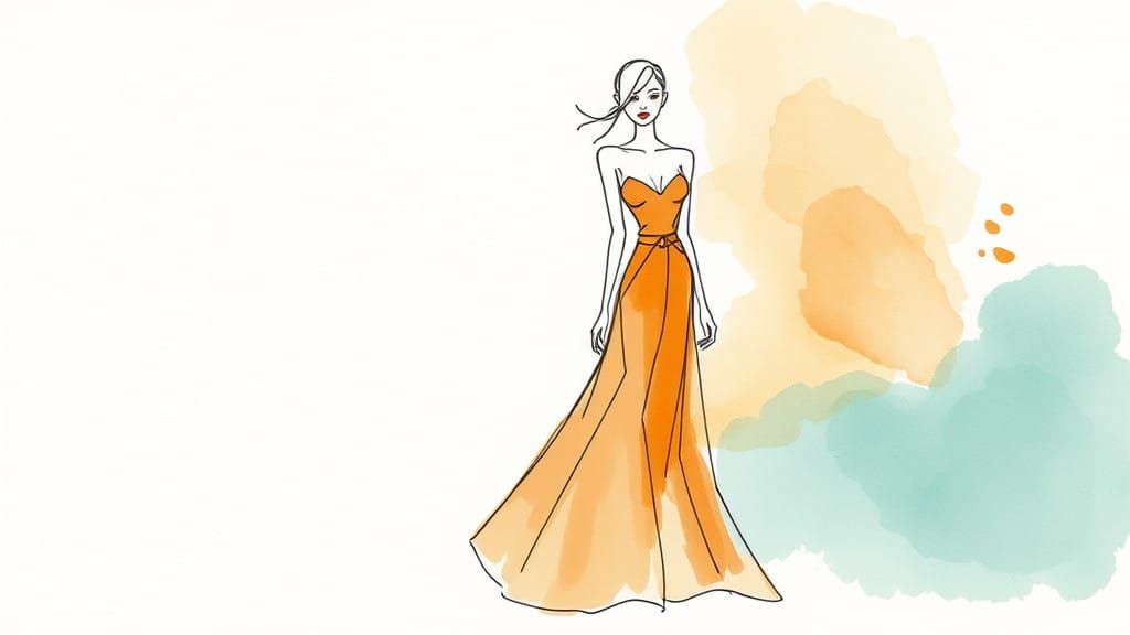 Sleek Figure in Vibrant Abstract