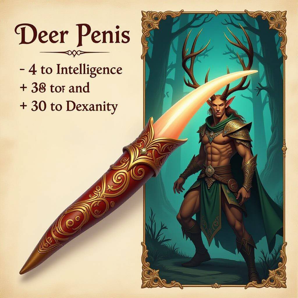 Fantasy RPG Magical Item: Deer Penis Artifact