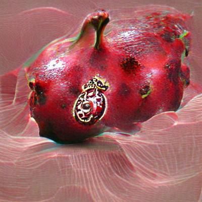 Dramatic Close-Up of a Ripe Pomegranate