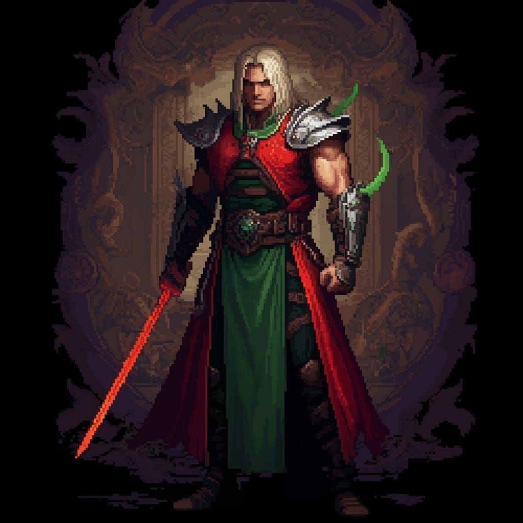 8-bit Fighter in Classic Arcade Style