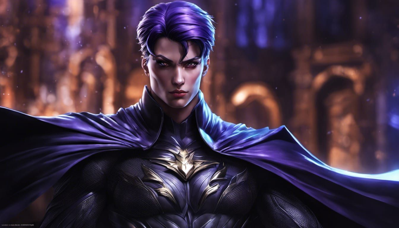 Raven Portrait in Sakimichan Art Style