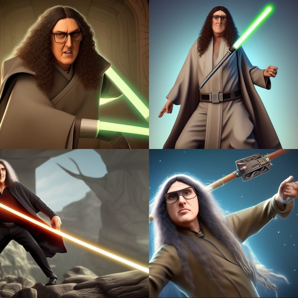 Weird Al Yankovic as Jedi in Unreal Engine