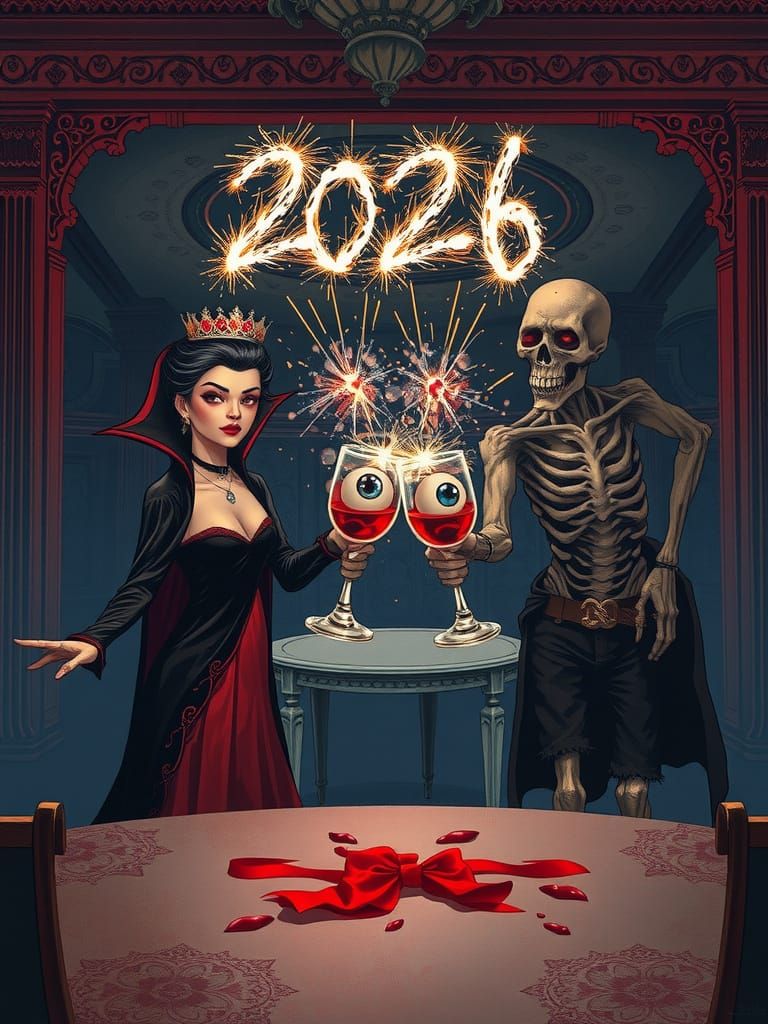 Gothic Horror Vampire and Zombie Toasting in 2026