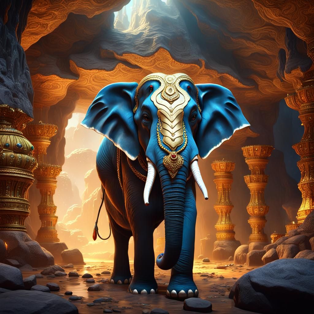 Indian Raj Elephant in Ali Baba's Cave