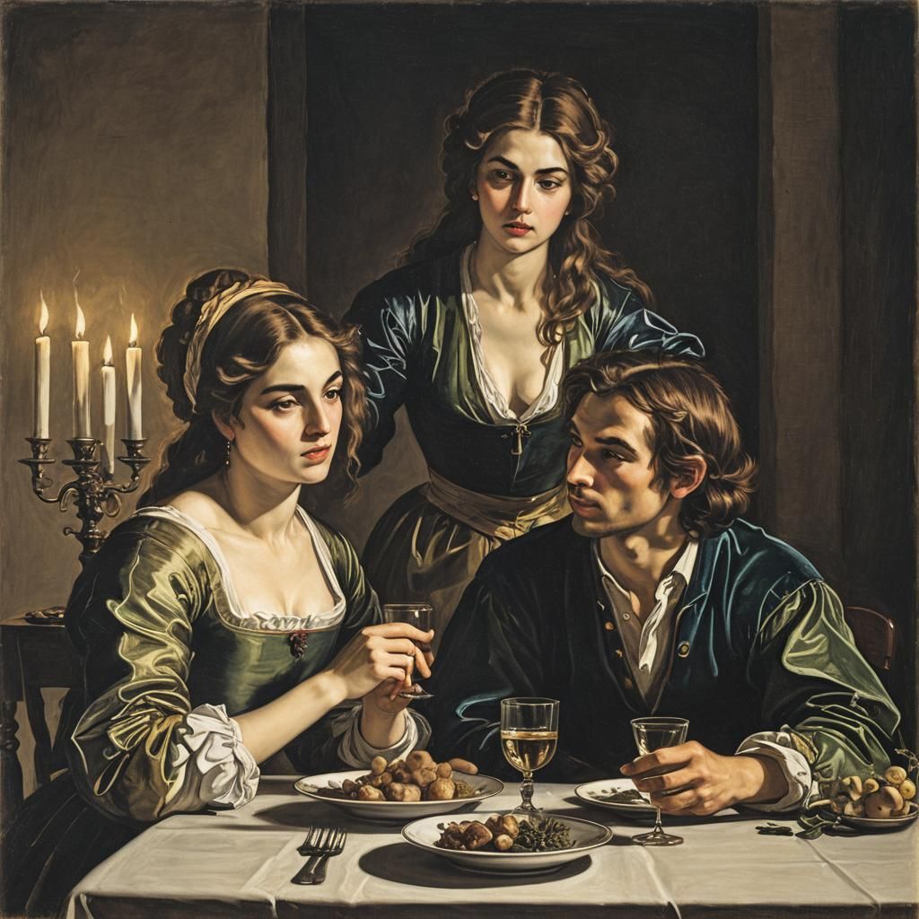 Romantic Candlelight Dinner in Baroque Style