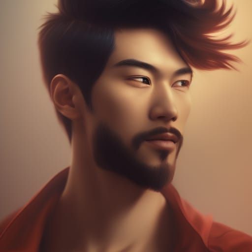 Handsome Chinese Man Portrait in High Definition