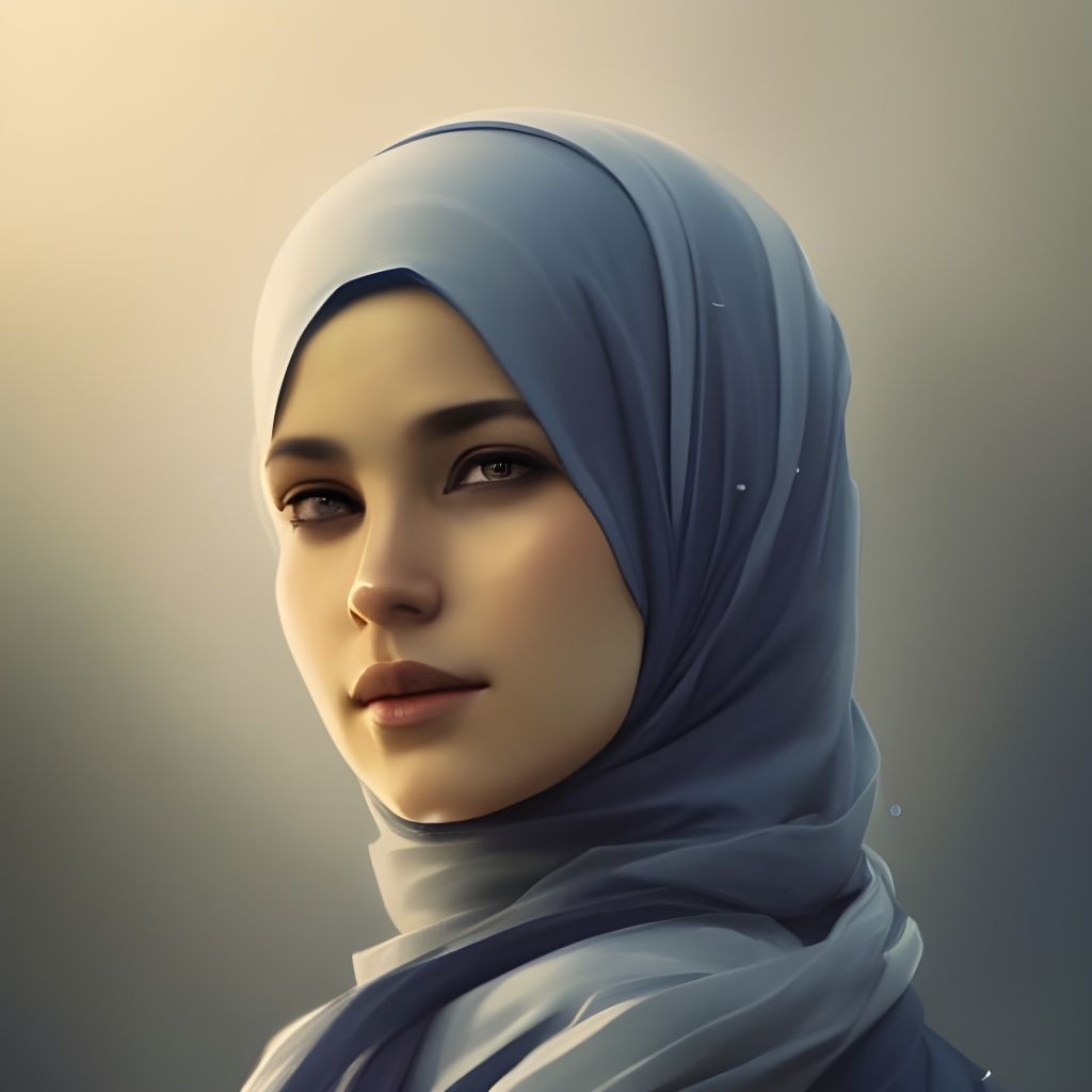 Detailed Portrait of Muslim Woman in Artstation Style