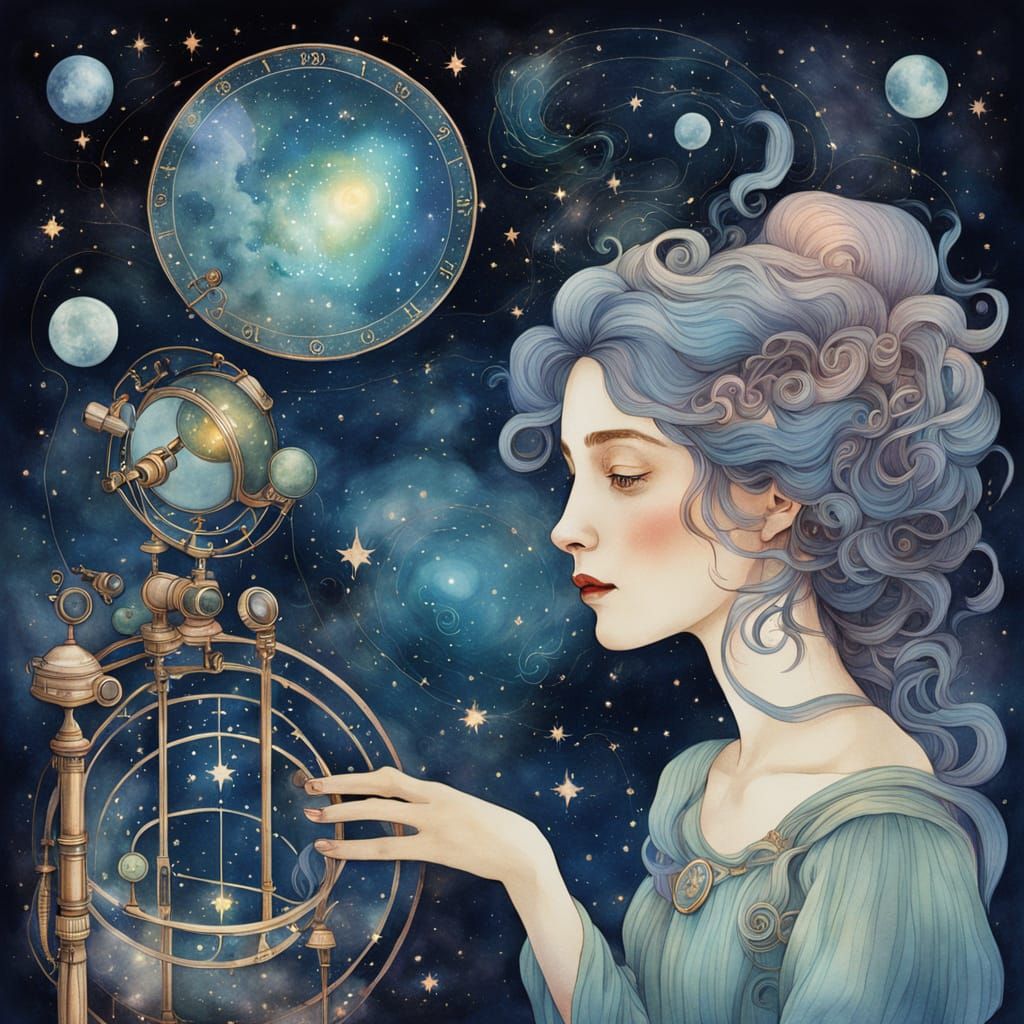 Celestial Cartographer Charts Constellations in Watercolor S...