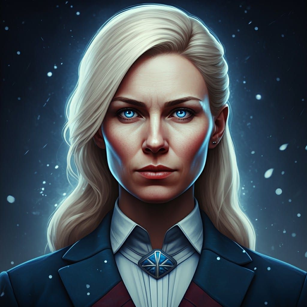 Nordic Leader Portrait in Digital Art Style