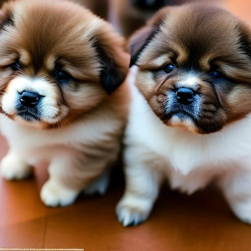 Cute Chow Chow Puppies in Professional Photography