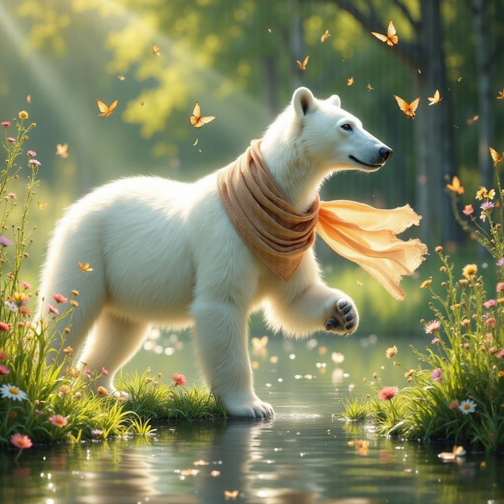 Percy was busy playing with butterflies.  But he was looking...