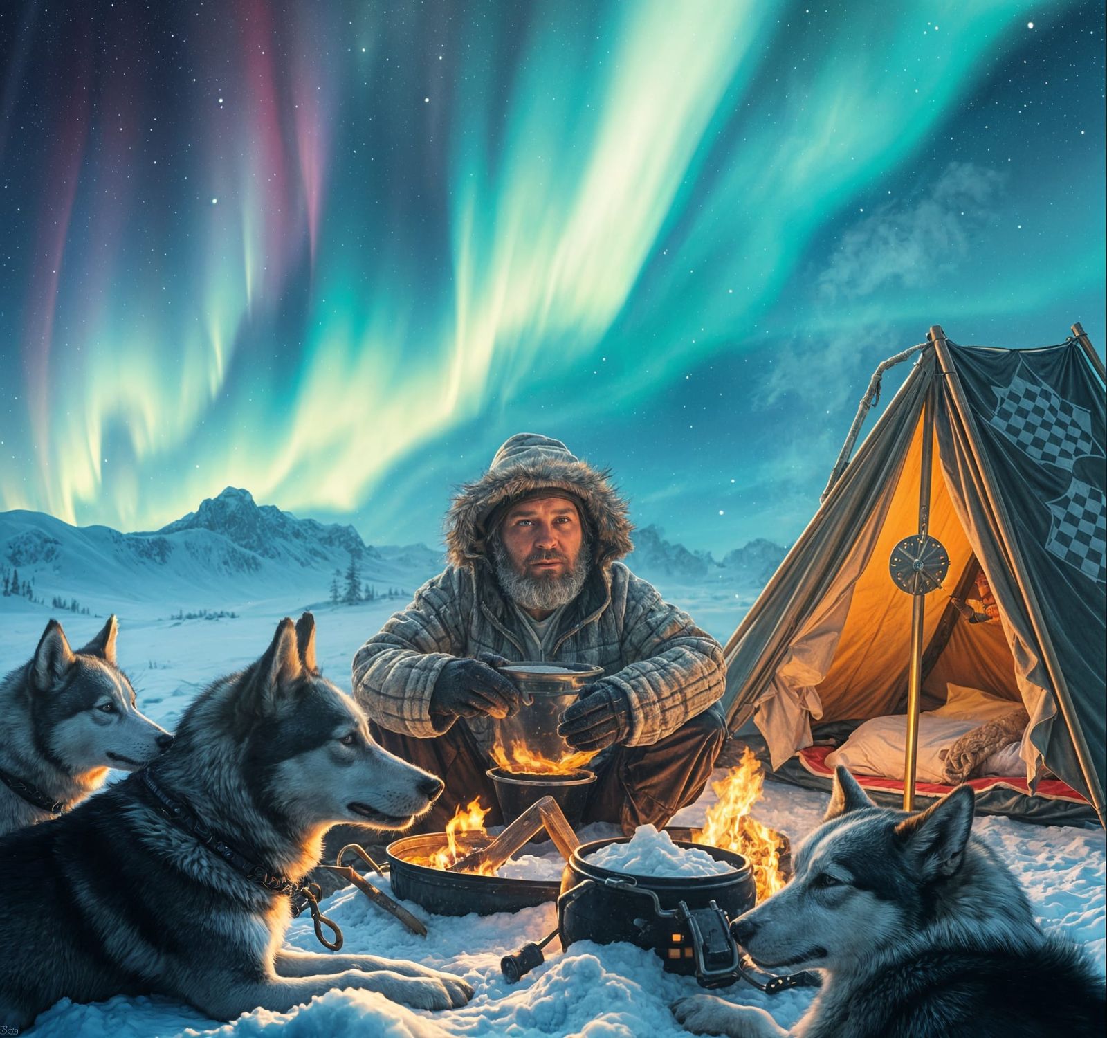 Experienced Explorer Dances Under the Northern Lights