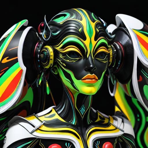 Abstract Surrealism in Vivid Colors and 3D CGI