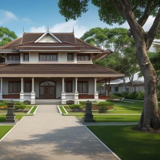 Elegant House on Stilts: Fantasy Concept Art