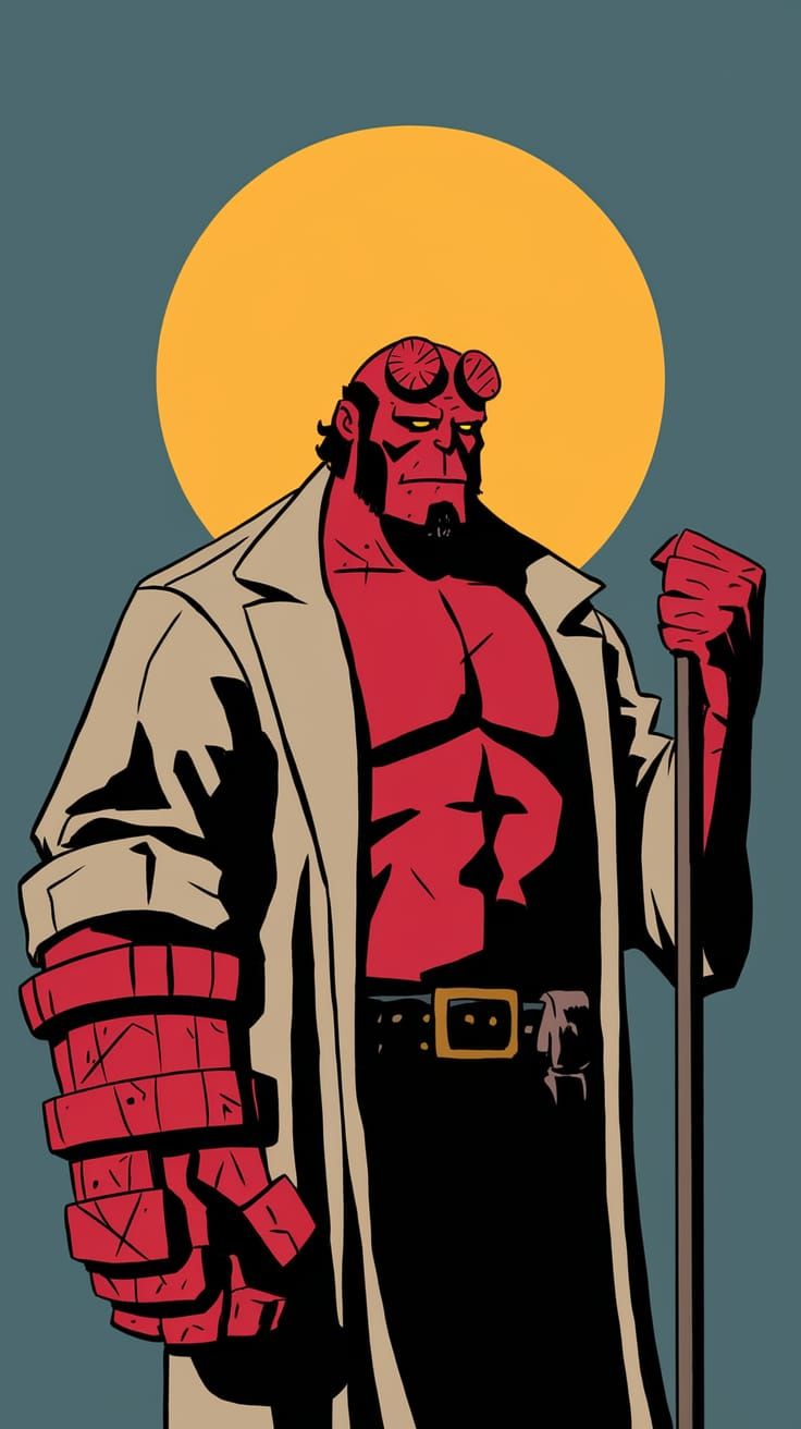 Hellboy in Cartoon Style
