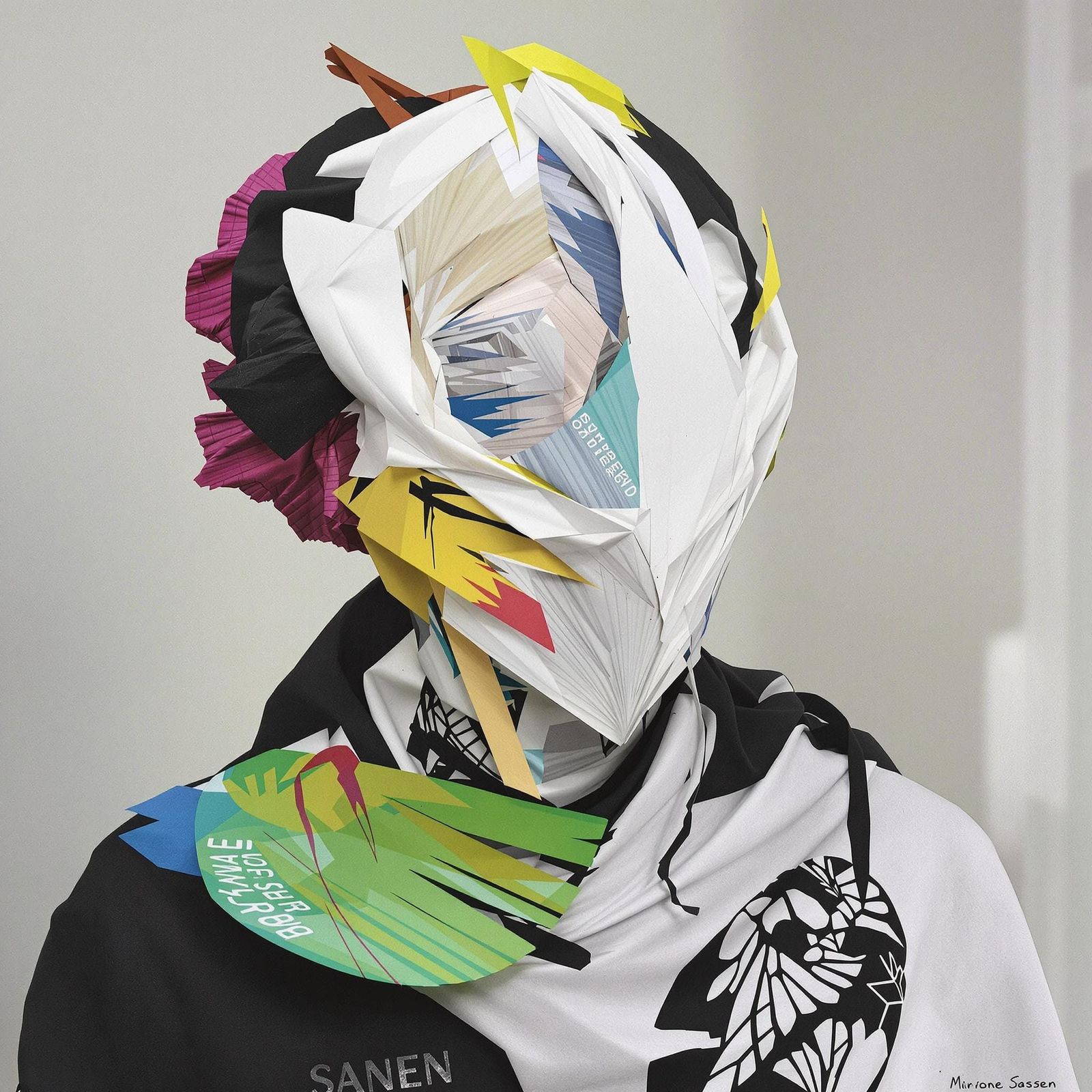 Ethereal Portrait in Multimedia Style