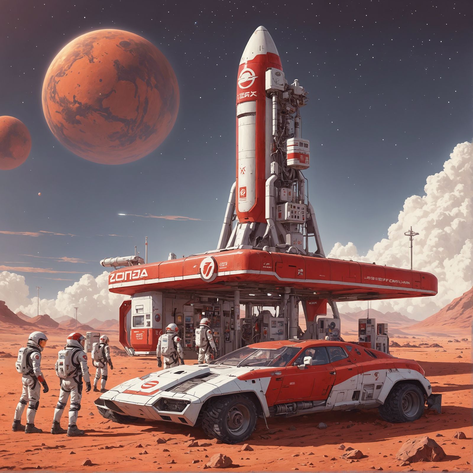 Red Rocket gas station on Mars