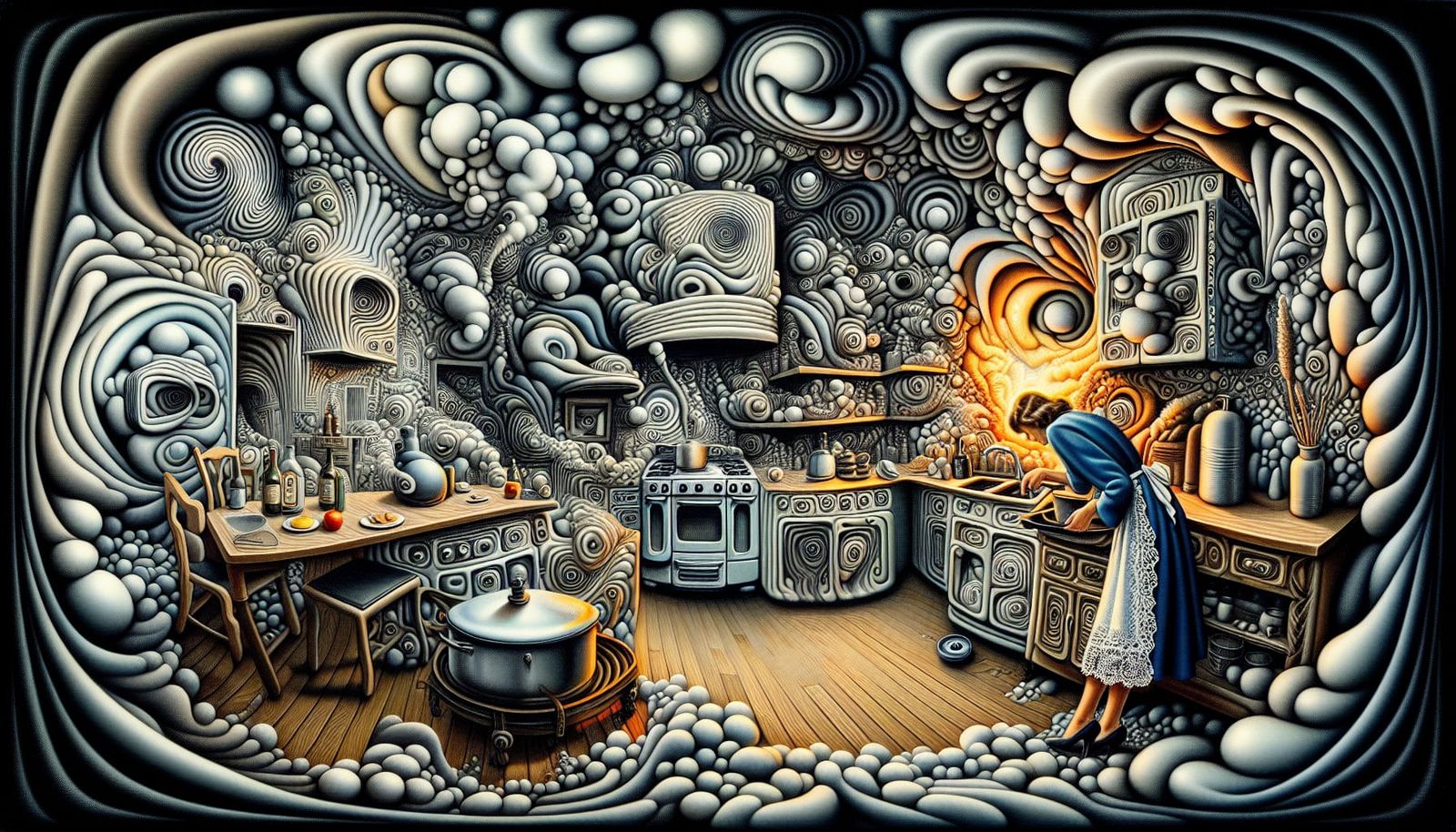 kinetic sculpture as a miniature through the wrong end of ca...