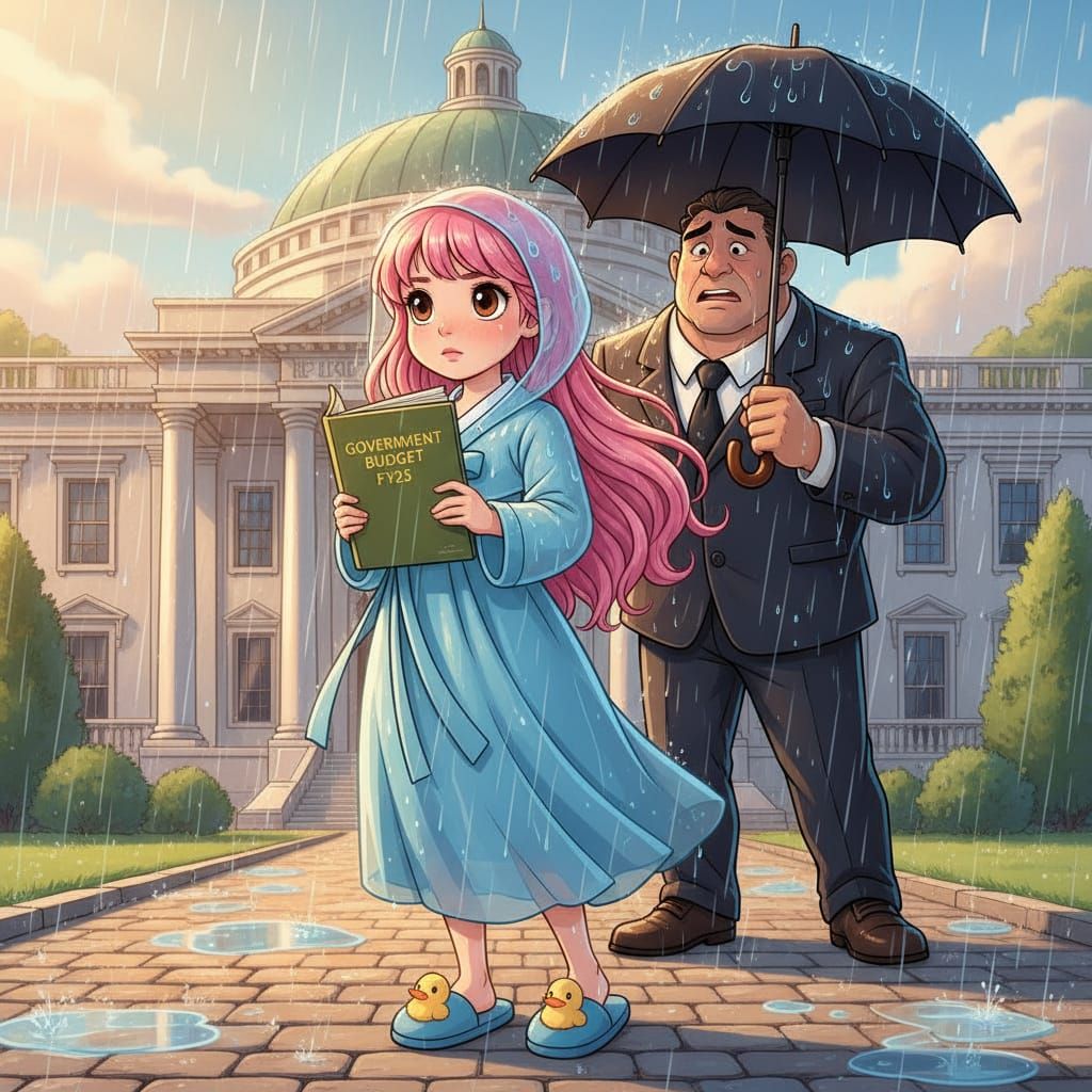 Girl in Disney Style Hanbok Shields Budget Folder