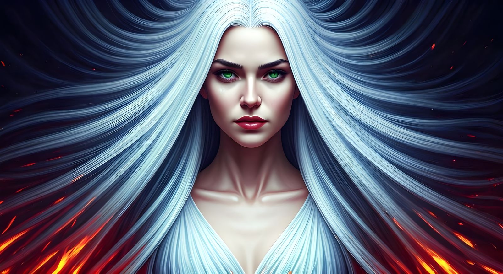 Regal Goddess with Ethereal Glow