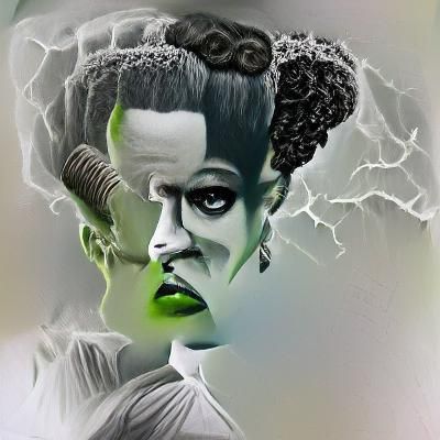 Iconic Bride of Frankenstein Portrait