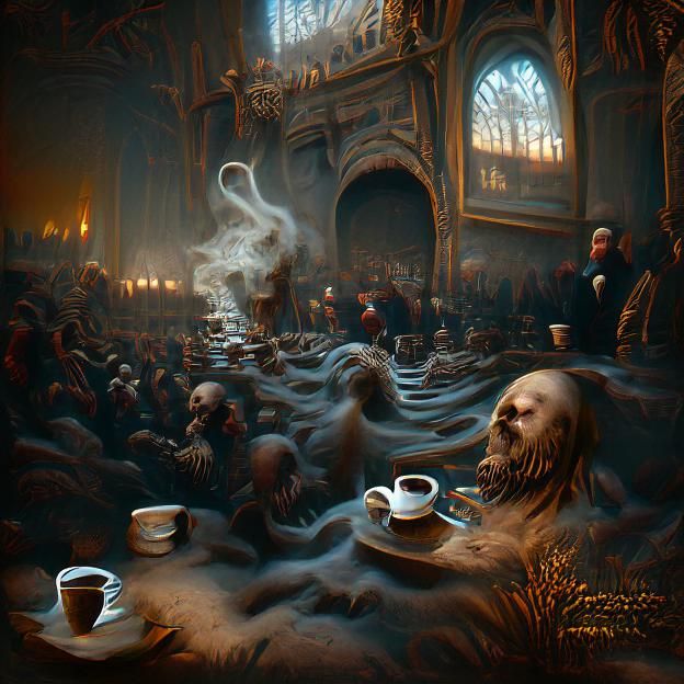 Coffee of the Dead: Sinister 3D Fantasy Art