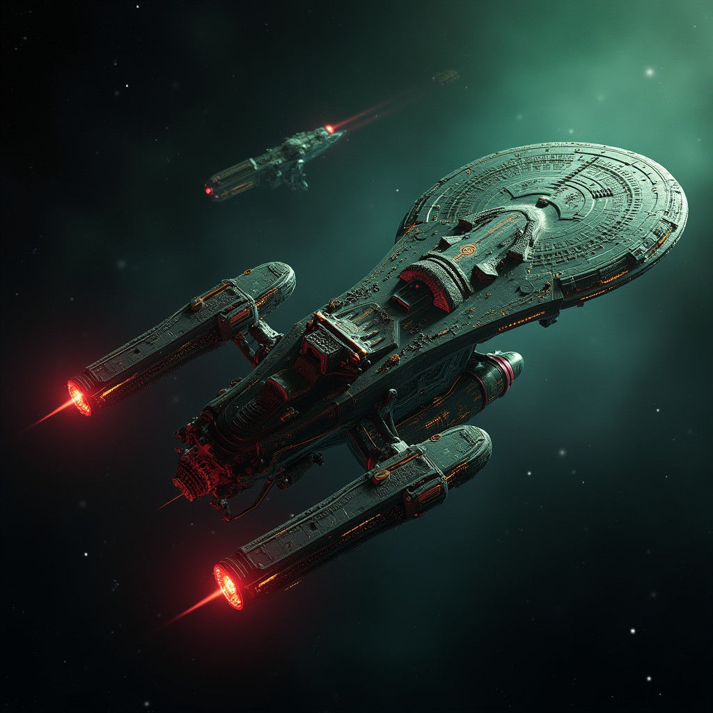 Gothic USS Enterprise Pursued by Klingons