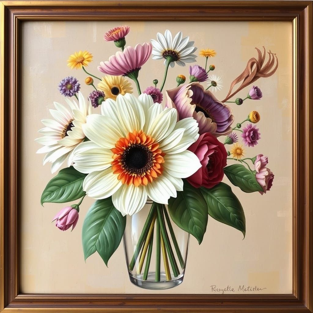 Eclectic Floral Art: Blossoms in Vivid Colors
