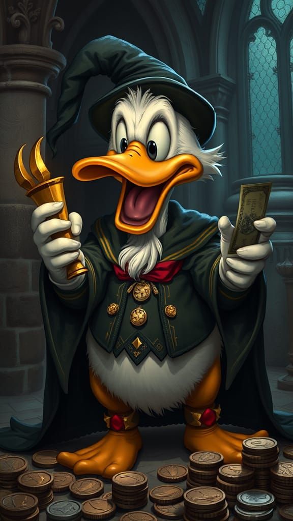 Gothic Donald Duck the miser