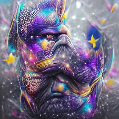 Holographic Thanos in Astral Cosmic Illustration