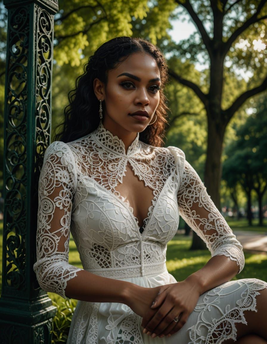 Mysterious Gothic Portrait of Dominican Woman