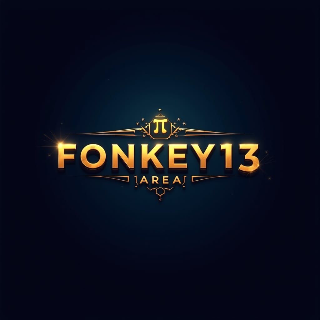 Luxurious Futuristic Logo in Metallic Gold and Dark Blue