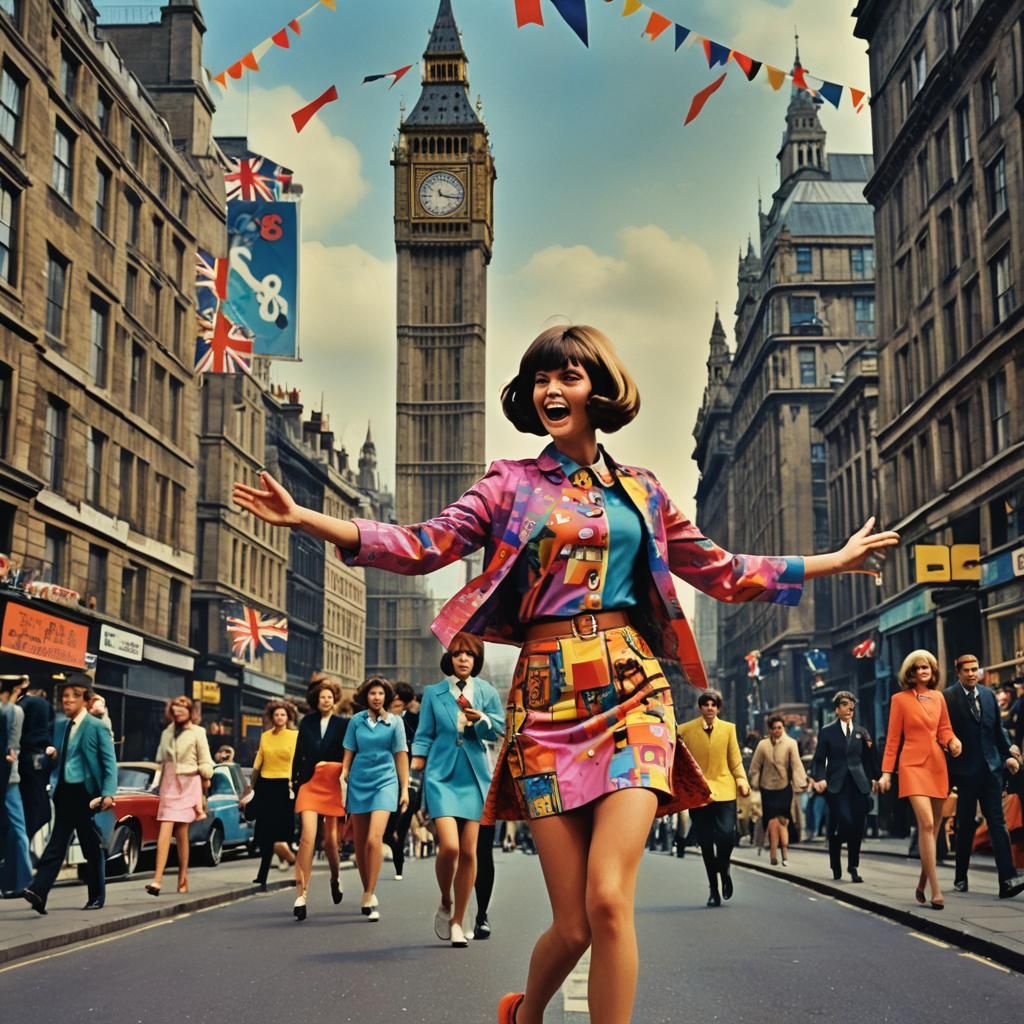 Swinging London Musical Poster in Pop Art Style