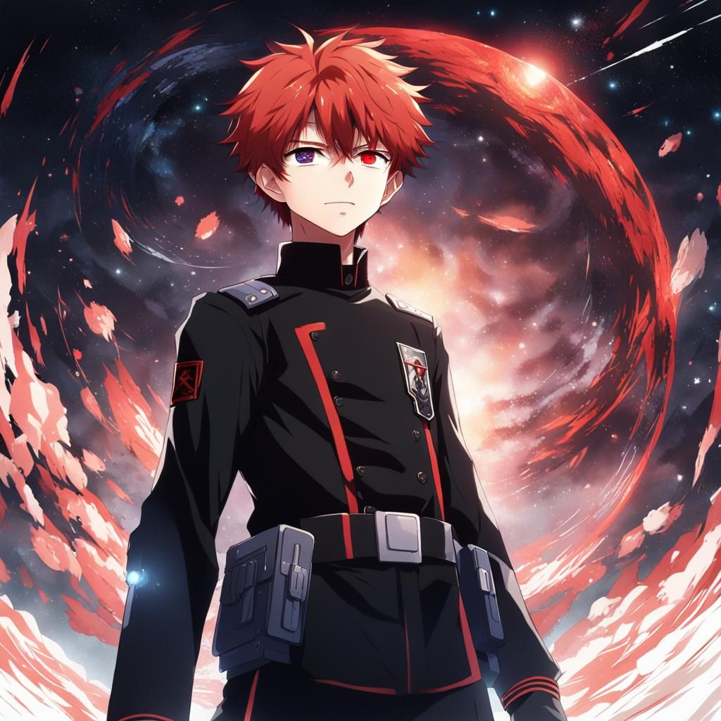 Student in Space: Anime Style Manga Portrait