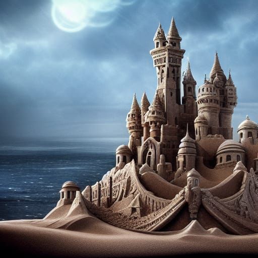Epic Sandcastle Digital Matte Painting