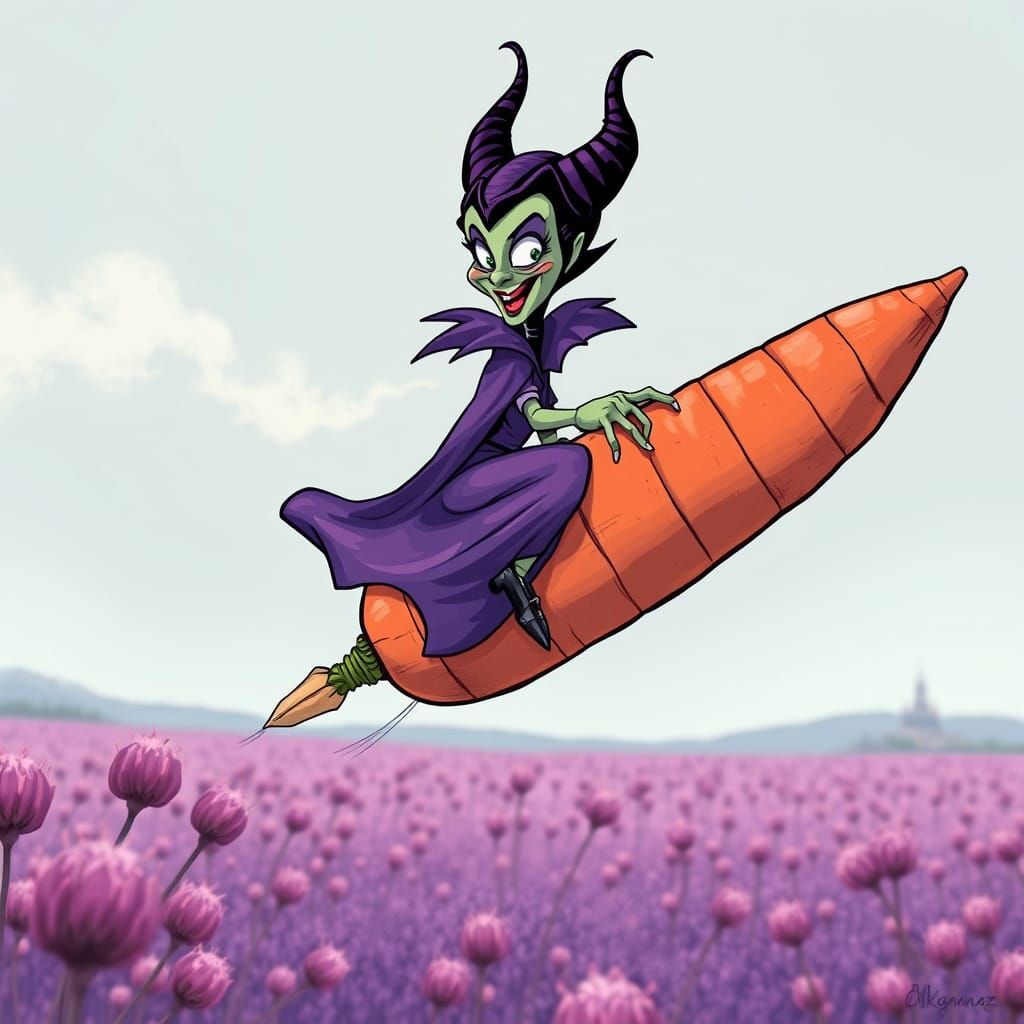 Magical Maleficent Cruises on a Flying Carrot