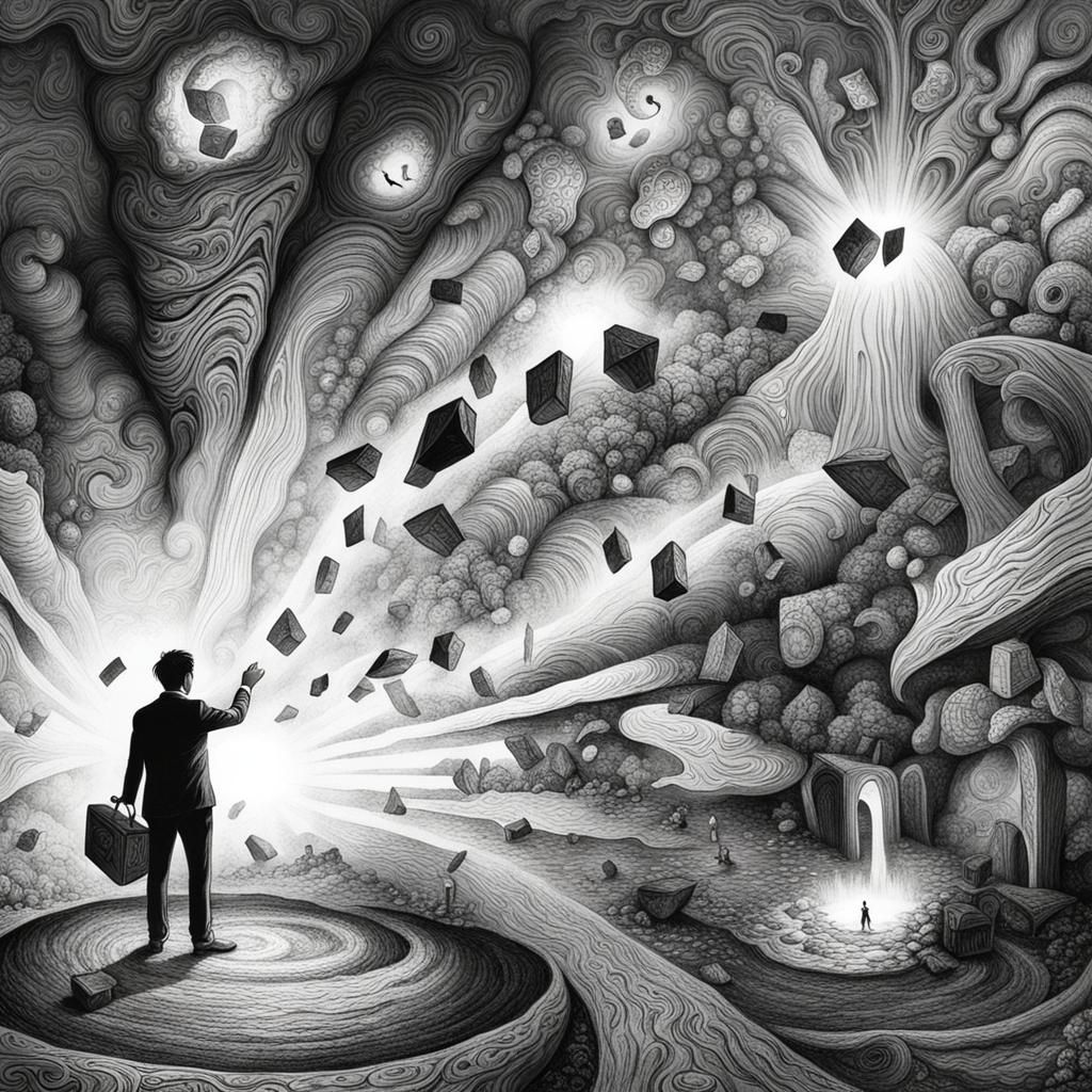 Surreal Abstract Dreamscape Generated by AI