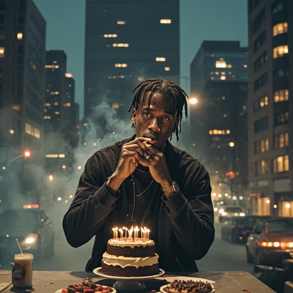 Travis Scott in Cinematic O-Block Brawl