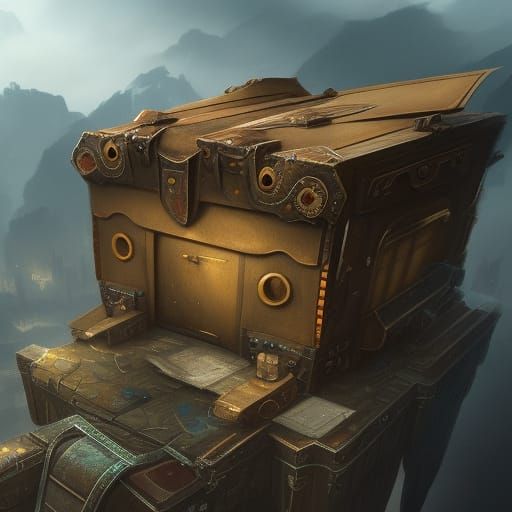 Detailed Matte Painting of a Cardboard Box