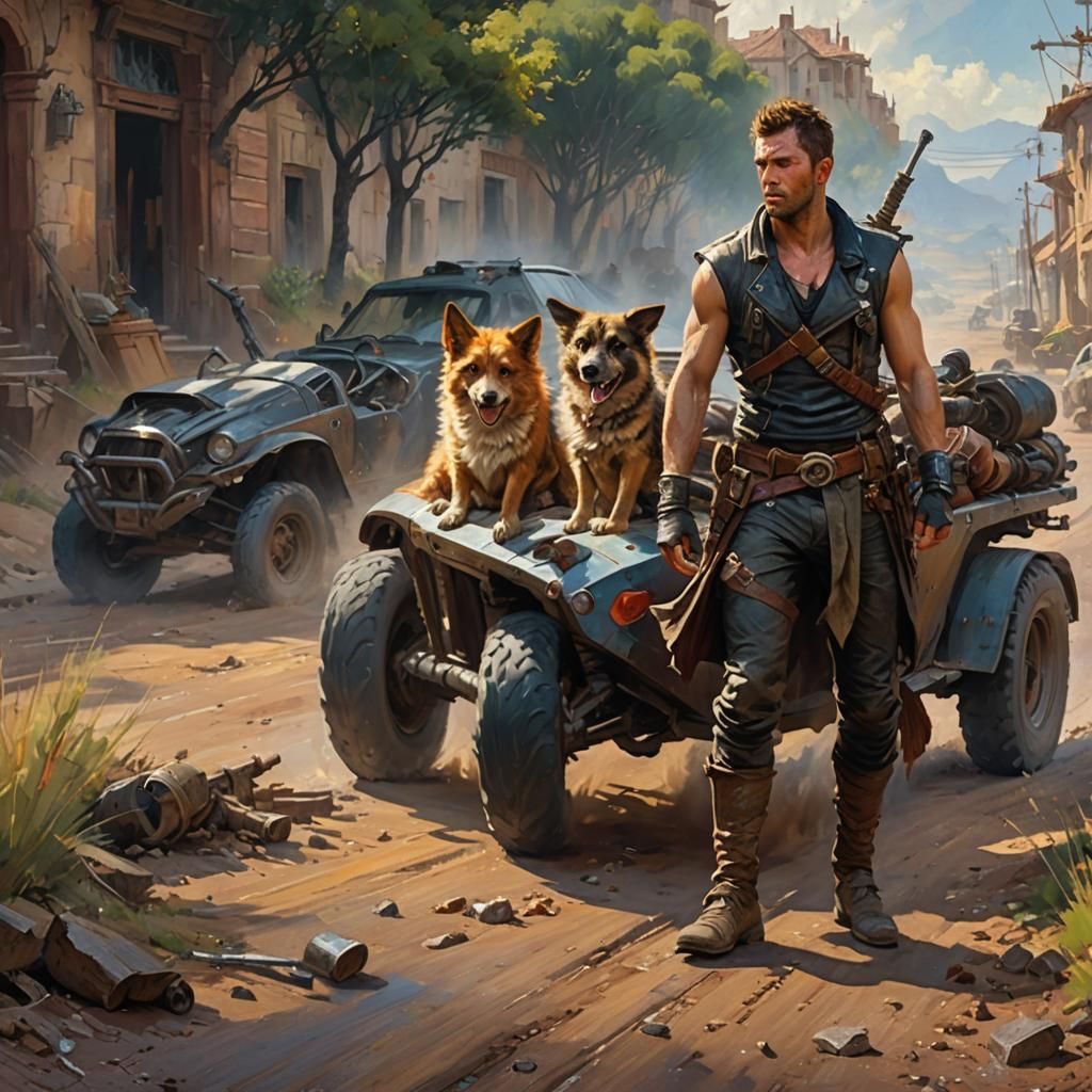 Mad Max Inspired Oil Painting on Canvas