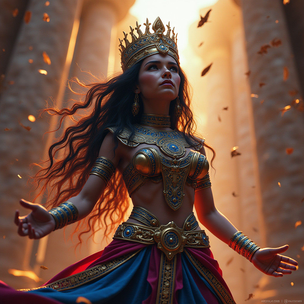 Ancient Israelite Goddess El: Detailed Matte Painting