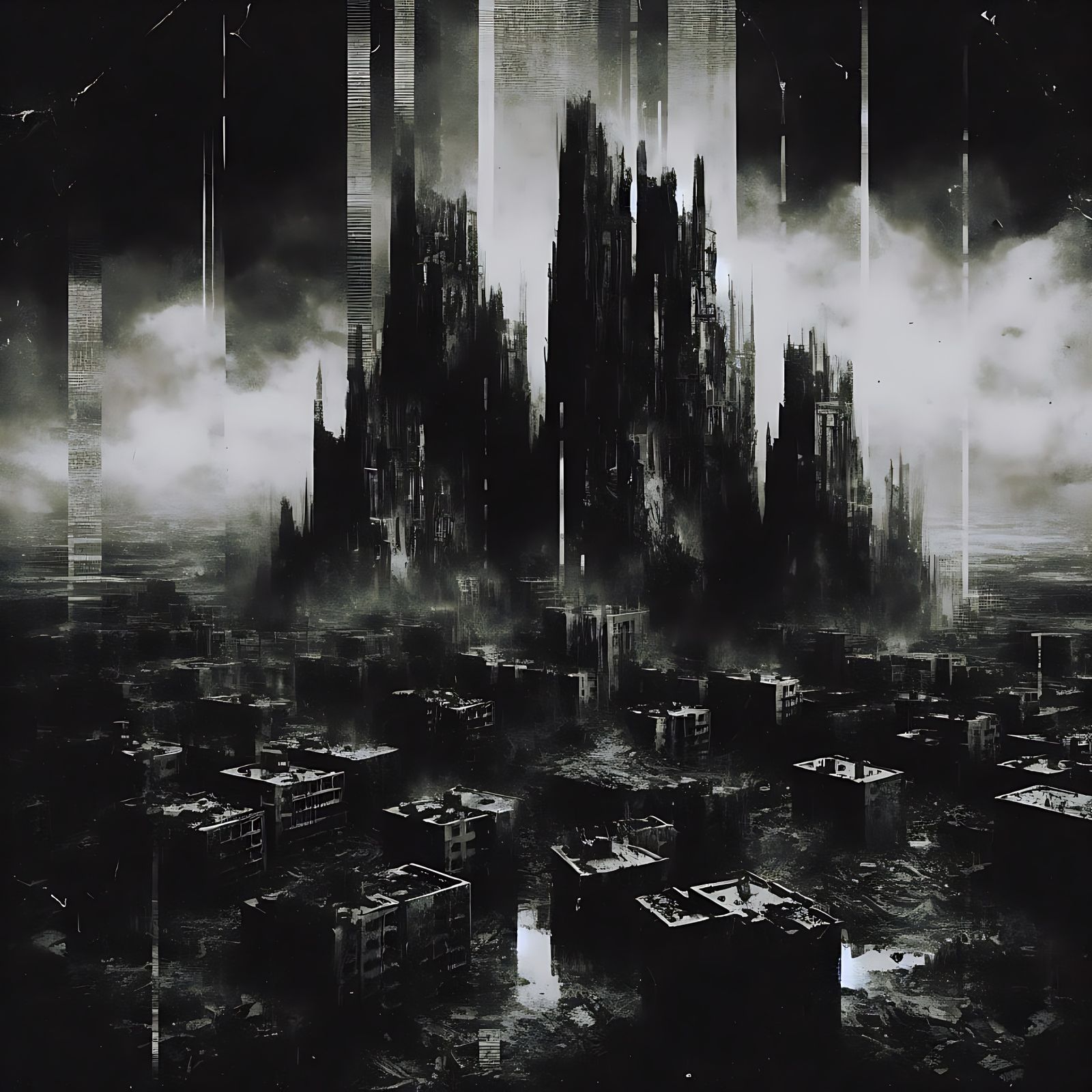 Gritty Darkwave Grunge Album Cover